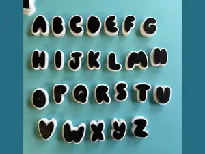 Rounded smooth Letters/Keychain/Alphabet/5mm hole