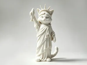 自由喵神 摆件 支撑易拆
