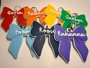 Personalized Bow Keychain, Bag Tag