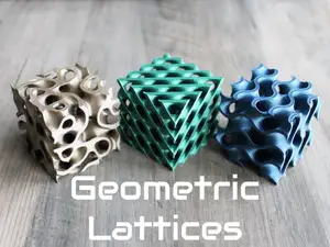 Geometric Lattice Cubes – Gyroid / Rhombus / IWP