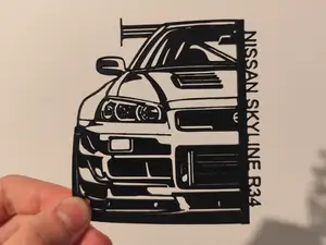 NISSAN SKYLINE R34 wall decoration