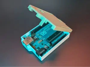 Arduino Uno Case Holder with PLA Filament Hinge