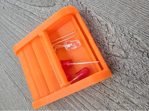 Mini Roll-Top Box Sliding Shutter Organizer