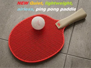 NEW quiet, lightweight, airless ping pong paddle!