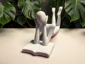 The Silent Reader - Minimalist Art Figurine