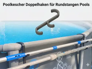 Poolkescher Doppelhaken für Stahlrohr Pools