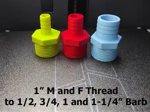1" Pipe Thread to Hose Barb Fittings/Adapters