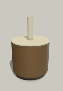 Stackable play cup with lid and straw