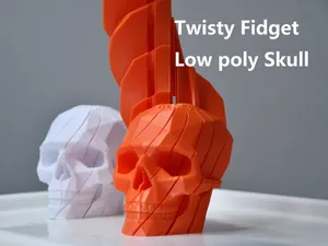 Twisty Fidget Low Poly Skull