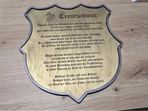 Wappen Schild mit Treueschwur - 3D