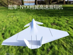 暗隼-仅需6g高速鸭翼滑翔机(NyxFalcon)