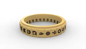 CRYPTEX - ICON/EMOTICON/SYMBOL Letter Wheel (& Blank Letter Wheel .STEP file)
