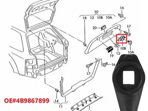 Warning Triangle Compartment Cover Arm