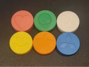 Colorful Retro Party Tokens 01