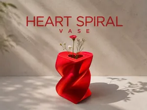 Heart Spiral Vase 