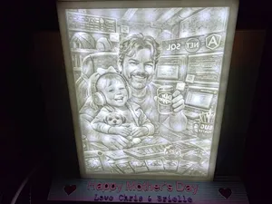 Mother’s Day Backlit Lithophane Display