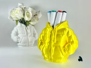 Puffer Jacket Pencil Holder