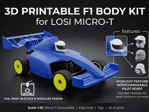 Micro F1 Body Kit - Losi Micro-T – Swap Your Style