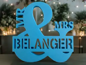 Mr. and Mrs. personalized wedding decor