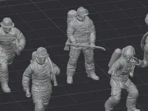 Diorama Fireman crew