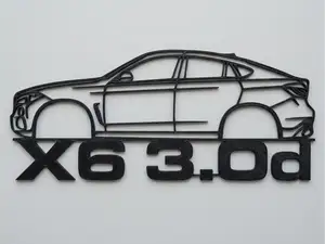 X6 F16 3.0d Wall Art Sign with Title