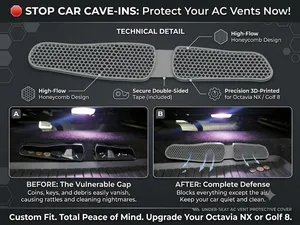 Octavia NX Under-Seat AC Vent Protector