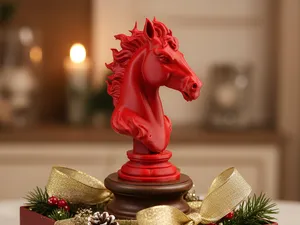 Crimson Flame Horse Bust
