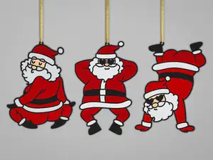 Dancing Santa Ornaments 1 of 3 Booty & Breakdance