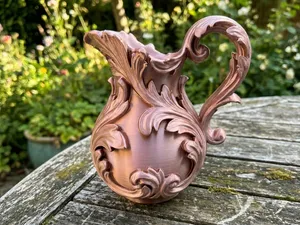 Ornate Baroque Rococo Pitcher & Vintage Vase
