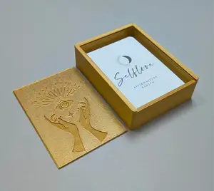 Card box with sliding lid for big cards