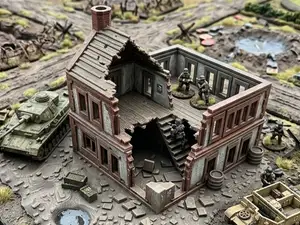 WW2 Ruined House - Tabletop Wargames