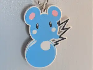 Azurill Pokemon Keychain (AMS Minimalist Art)