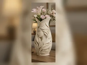 Flowing Goddess Leaf Decorative Flower Vase