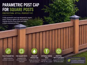 Parametric Cap for Square Fence Posts