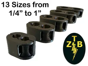 "Zip Tie Buddy" 2pcs Cable/Hose Clamp 1/4" thru 1"