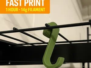 Under-Shelf Heavy-Duty Utility Hook Fast & Strong