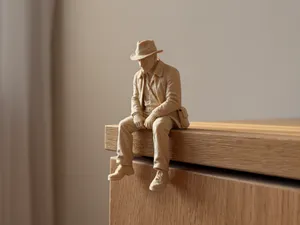 Indiana Jones Sitting on Ledge Shelf Figure
