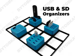 USB A/USB C/SD/MicroSD Storage boxes - Gridfinity