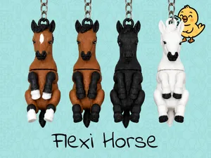 Cute Horse Keychain – Articulated Pony Flexi Toy