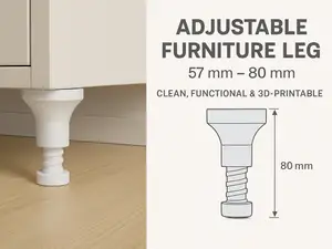 Adjustable Furniture Leg (57 – 80mm)