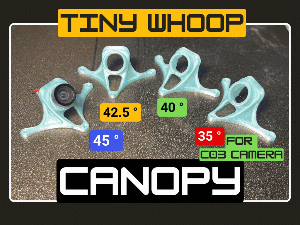 Tiny Whoop Canopy for C03 camera - many angles