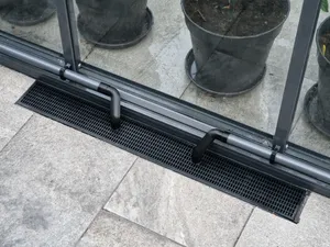 Drainage channel grid with or without bends.