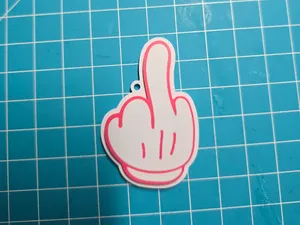 Hand-Geste Anhänger – Mittelfinger
