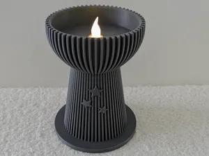 Celestial Ribbed Tealight Pedestal