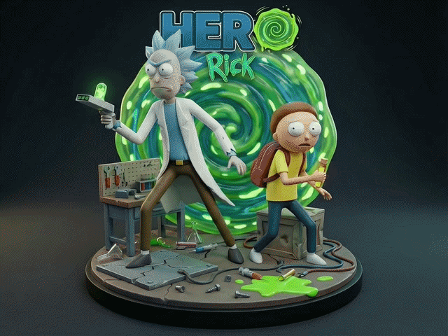 HERO RICK RICK E MORTY DIORAMA