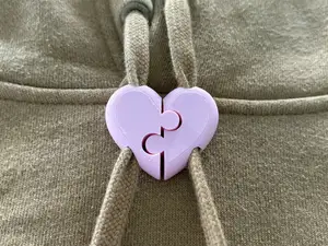 Heart Hoodie DrawString Beads