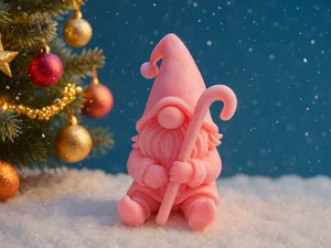 Weihnachtsgnome mit Zuckerstange
