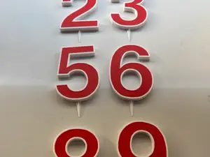 Birthday Cake Numbers - 0 1 2 3 4 5 6 7 8 9