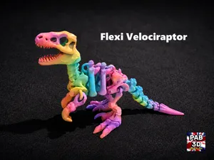 Articulated Velociraptor flexi dinosaur