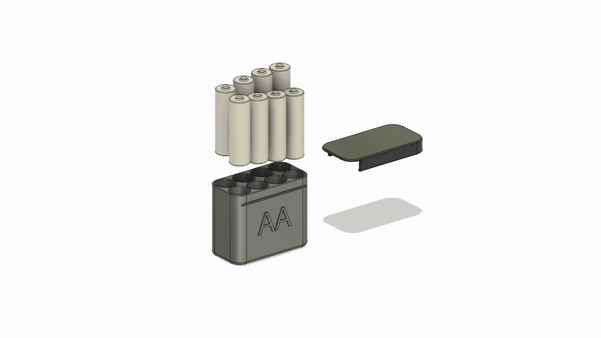 Travel AA Battery Case / Battery Box Storage